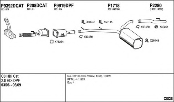 FENNO CI836 Exhaust System